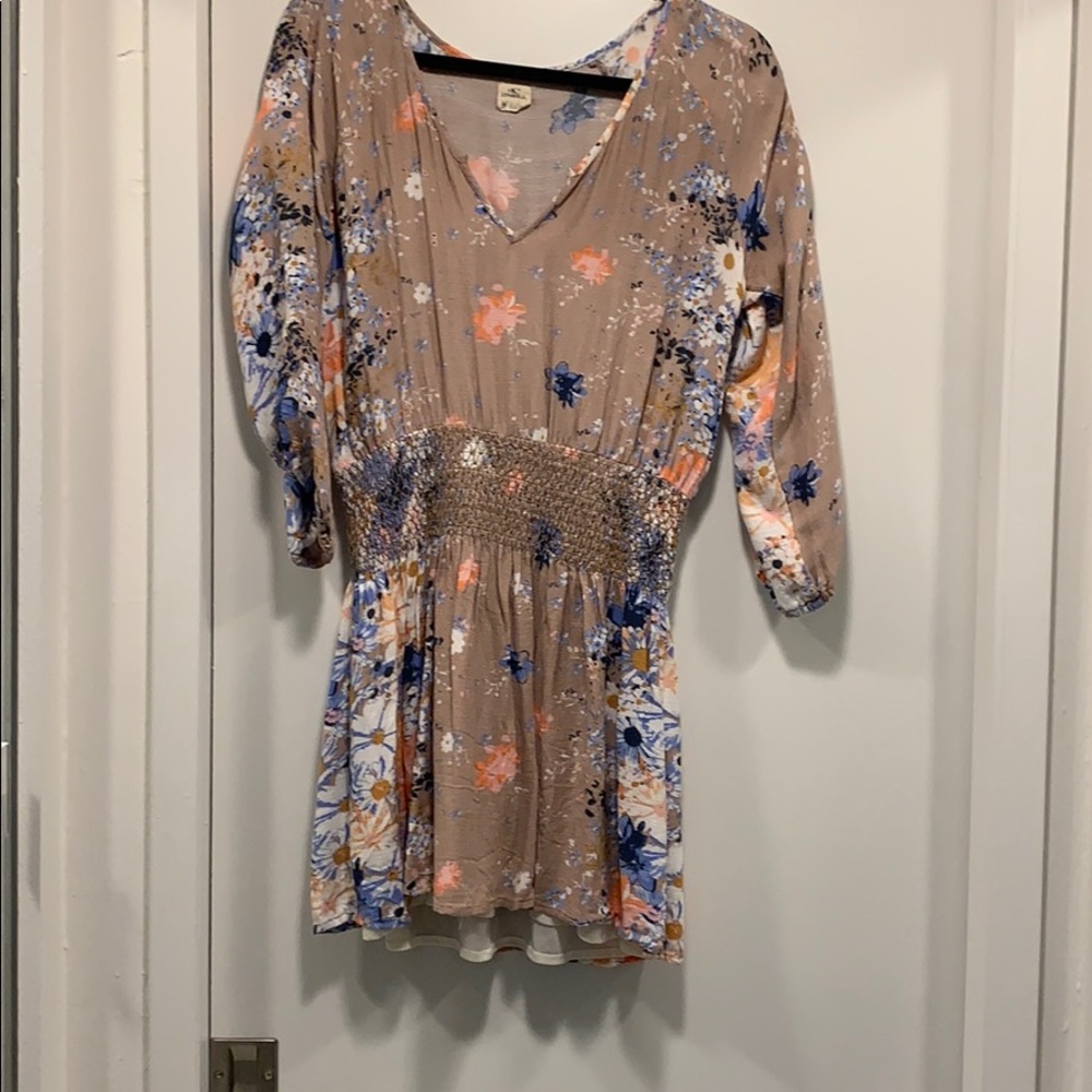 Medium O’Neill Taupe Floral Dress